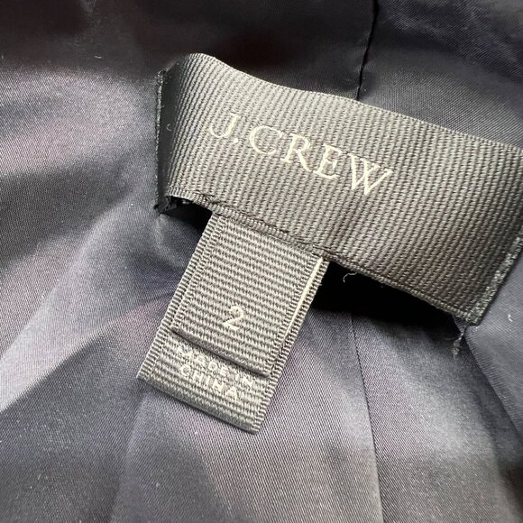 J. Crew Eniko Seersucker One Button Blazer Suit Jacket Black Size 2 - Picture 11 of 15